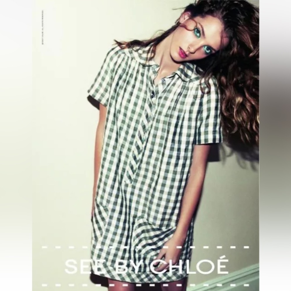 See by Chloe Gingham shirt dress